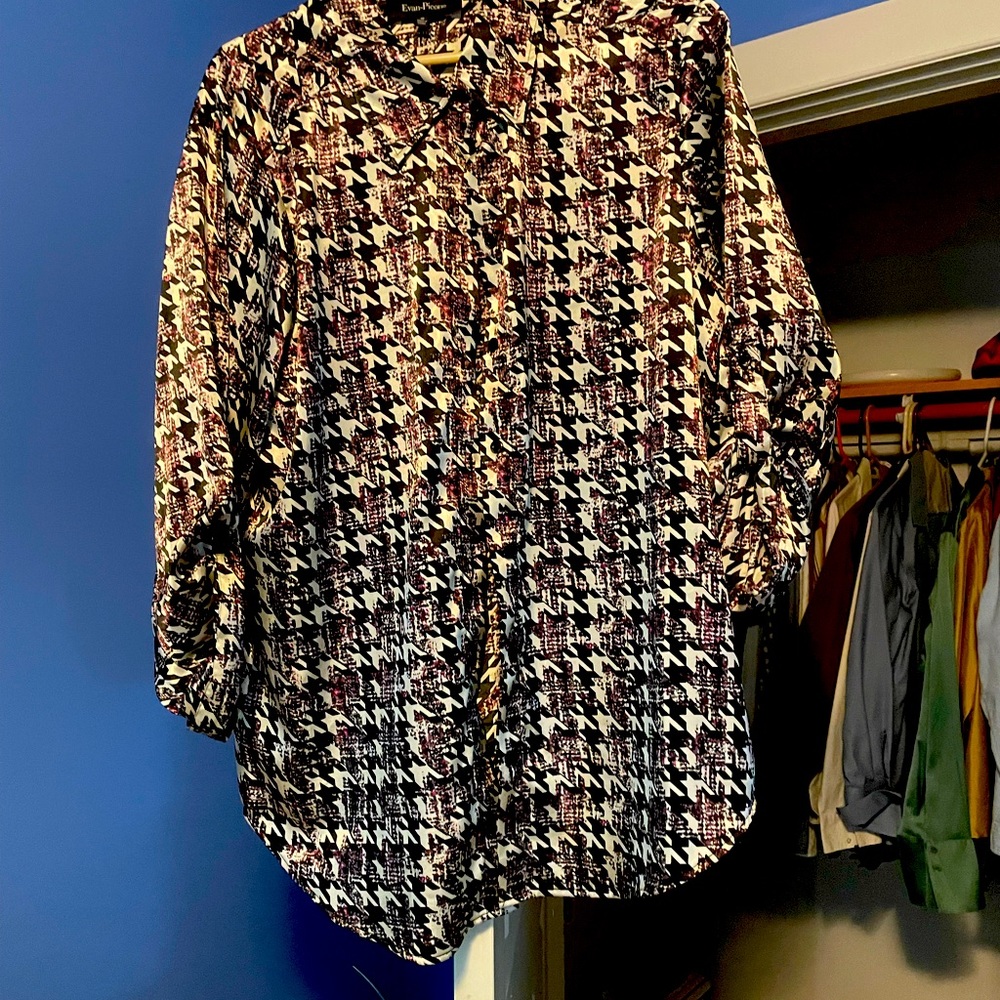 Beautiful multi colored button down shirt